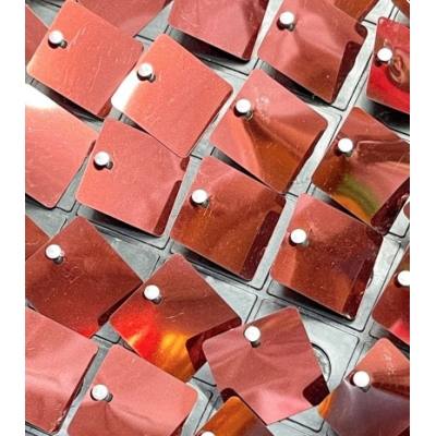 Panou decorativ model patrat cu paiete ROSU 30 x 30 cm