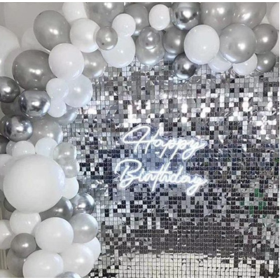 Panou decorativ model patrat cu paiete ROSU 30 x 30 cm