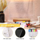Panou luminos acrilic tip tabla de notite transparenta cu baza din lemn