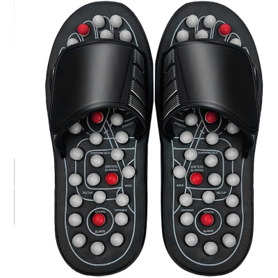 Papuci pentru masaj in talpi cu efect terapeutic pentru relaxare si stimularea circulatiei