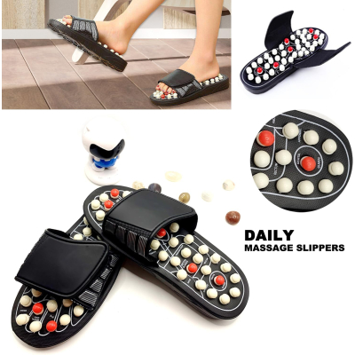 Papuci pentru masaj in talpi cu efect terapeutic pentru relaxare si stimularea circulatiei