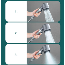 Para Cap De Dus 4 In 1 Cu 3 Moduri Diferite De Presiune A Apei GRI