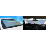 Parasolar auto cu ventuze retractabil GRI 58 cm x 125 cm