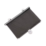 Parasolar auto cu ventuze retractabil negru 45 cm x 125 cm