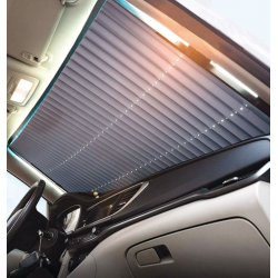 Parasolar auto retractabil impotriva razelor UV, fixare prin ventuze 70 cm 