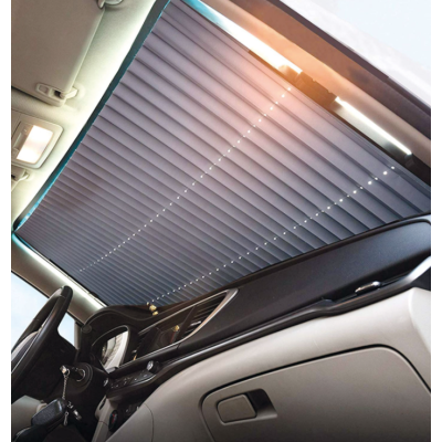 Parasolar auto retractabil impotriva razelor UV, fixare prin ventuze 70 cm