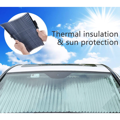 Parasolar auto tip jaluzea cu ventuze 150 x 70 x 6 cm Gri