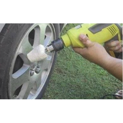 Pasla conica bumbac slefuit lustruit pentru bormasina