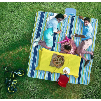 Patura pentru picnic pliabila albastra