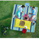 Patura pentru picnic pliabila albastra