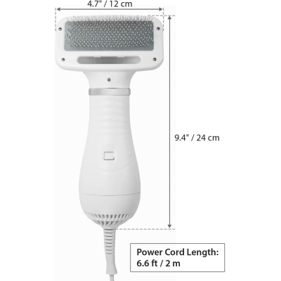 Perie cu feon 2 in 1 pentru caini si pisici , Uscator de par pentru animale