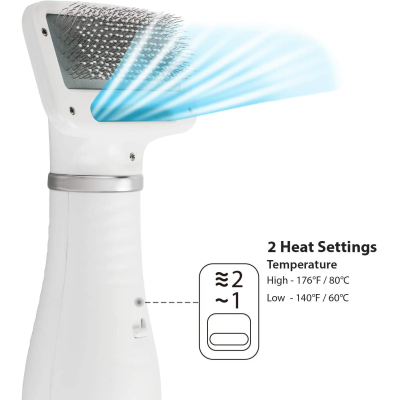 Perie cu feon 2 in 1 pentru caini si pisici , Uscator de par pentru animale