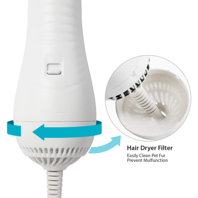 Perie cu feon 2 in 1 pentru caini si pisici , Uscator de par pentru animale