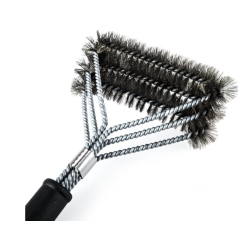 Perie de gratar curatare eficienta 2 capete triunghiulare argintiu/negru