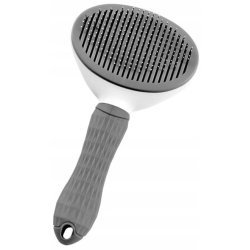 Perie par caini si pisici cu buton autocuratare Gri