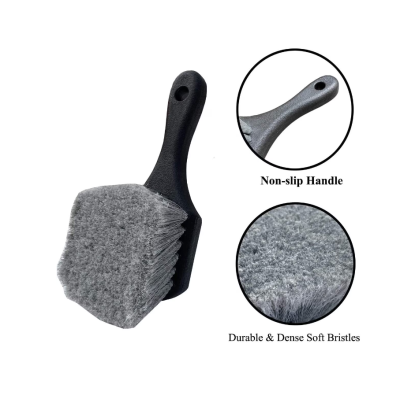 Perie pentru roti/anvelope 215 x 55 x 55 mm Gri/Negru