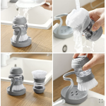 Perie pentru vase cu dozator detergent si suport