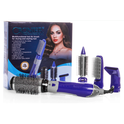 Perie uscator par 5 in 1 Cronier 800 4 cu multiple accesorii pentru o coafura pefecta