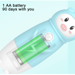 Periuta albastra electrica de dinti pentru copii ursulet