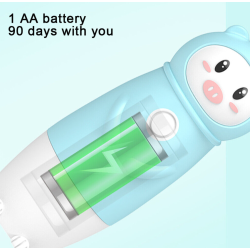 Periuta albastra electrica de dinti pentru copii ursulet