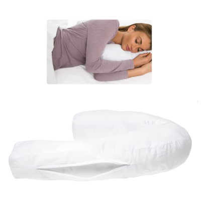 Perna alba din bumbac PP in forma de U sprijin cervical