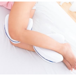 Perna din spuma cu memorie pentru picioare Leg Pillow Alb/Albastru BA