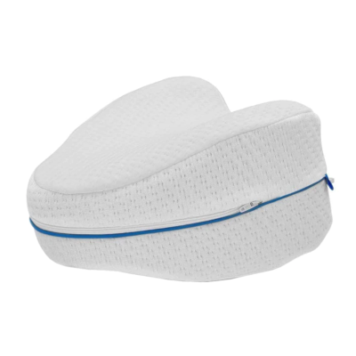 Perna din spuma cu memorie pentru picioare Leg Pillow Alb/Albastru BA