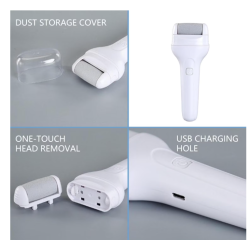 Pila electrica pentru calcai rotatie 360 Incarcare USB 2600 RPM