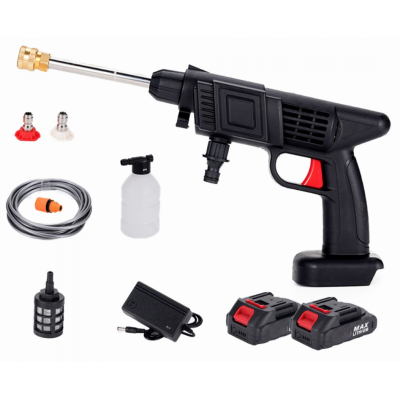 Pistol de spalat cu presiune portabil cu 2 acumulatori 48V