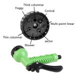 Pistol de stropit 7 moduri de udare material ABS fara scurgeri negru/verde