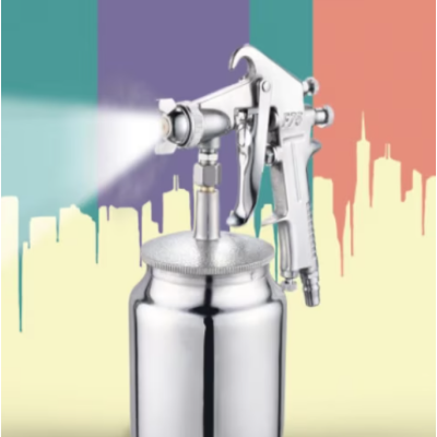 Pistol de vopsit F75 cu aer comprimat cupa dedesubt