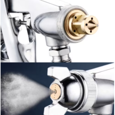 Pistol de vopsit F75 cu aer comprimat cupa dedesubt