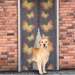 Plasa Anti Insecte pentru usi imprimeu Fluturi inchidere magnetica 100x210 cm