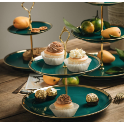 Platou Prajituri Supraetajat 3 Niveluri ALB (plastic)