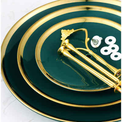 Platou Prajituri Supraetajat 3 Niveluri Verde (plastic)