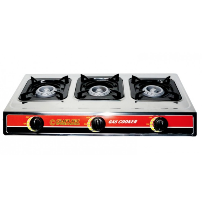 Plita gatit / aragaz portabil inox cu 3 arzatoare Craft tec MX140