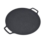 Plita Japoneza rotunda cu manere placa grill antiaderenta pluristratificata diametrul 30 cm