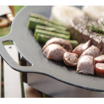 Plita Japoneza rotunda cu manere placa grill antiaderenta pluristratificata diametrul 30 cm