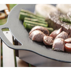 Plita Japoneza rotunda cu manere placa grill antiaderenta pluristratificata diametrul 30 cm