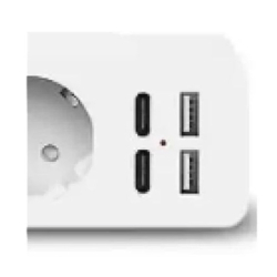 Prelungitor JORTAN OG2203 cu 3 prize 2 porturi USB si 2 Type C 2 metri