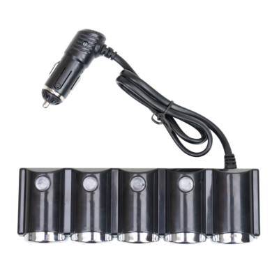 Priza auto 1504 cu 6 intrari  12V  In-Car negru MULTIPLICATOR