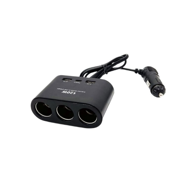 Priza auto 3 cai si USB 120W Olesson 1653