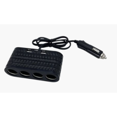 Priza auto 4 cai si USB 120W Olesson 1654