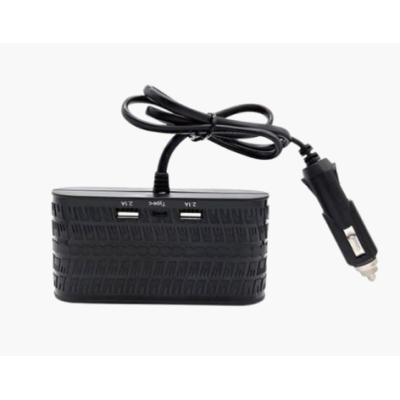 Priza auto 4 cai si USB 120W Olesson 1654