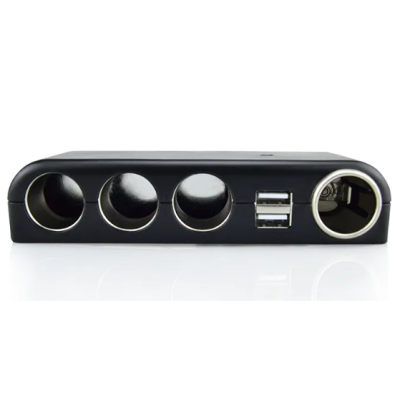 Priza auto No. 1525 cu 4 porturi de iesire si 2 USB
