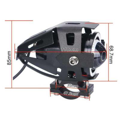 Proiector 12V Moto cu LED 10 W tip U9 Prindere pe Ghidon