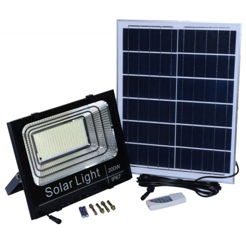 Proiector 200W cu Panou Solar si Telecomanda