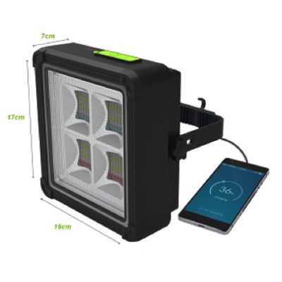 Proiector 224 LED Solar cu Baterie GD-2206B 4 Moduri de Iluminare 120W