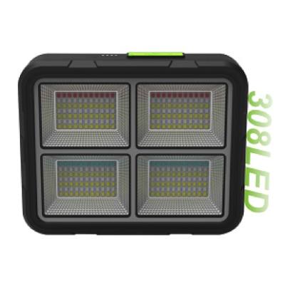 Proiector 308 LED Solar cu Baterie GD-2207B 4 Moduri de Iluminare 200W
