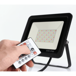 Proiector 50W 220V cu leduri multicolore si telecomanda